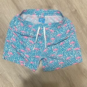 NWOT *Chubbies Flamingo Print Swim Trunks MENS M